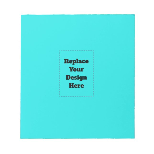 Create Your Own cyan Notepad (Front)