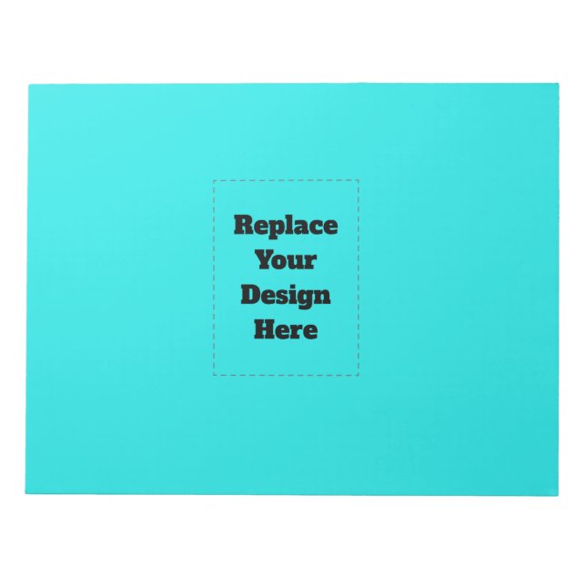 Create Your Own cyan Notepad (Front)