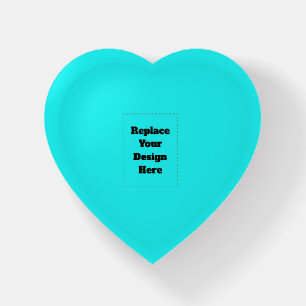 Create Your Own cyan Paperweight
