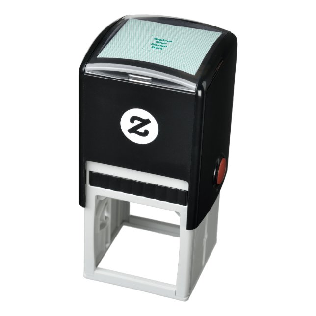 Create Your Own cyan Self-inking Stamp (Product)
