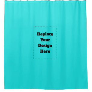 Create Your Own cyan Shower Curtain