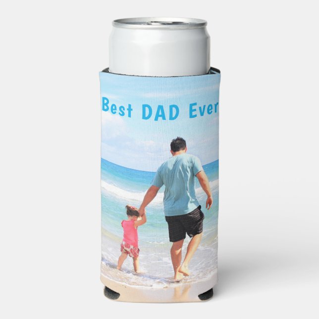 Create Your Own Dad Photo Can Coolers Gift (Seltzer Front)