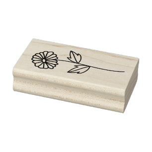 Create Your Own Daisy Flower Floral Rubber Stamp