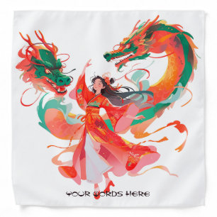 Create Your Own Dancing Chinese Dragons Maiden Bandana