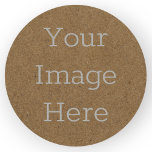 Create Your Own Dark Brown Kraft Paper Board Print Classic Round Sticker<br><div class="desc">Create your very own personalized sticker. Upload fun images cool designs inspirational text or even your company's logo. With this easy to use design tool it is as simple as that to make your image stick in someone's mind. Click personalize, you can simply change the text here - or to...</div>
