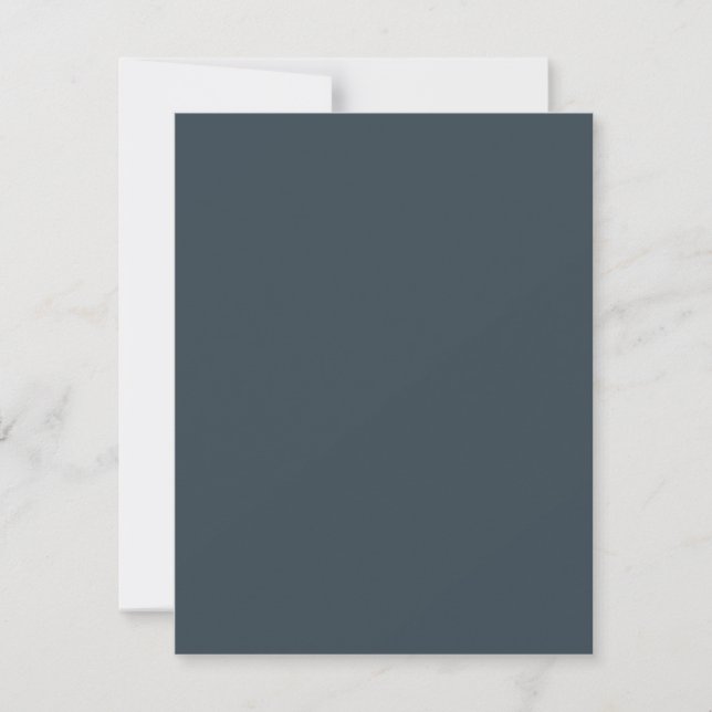 Create Your Own dark gray azure Flat Greeting Card (Front)