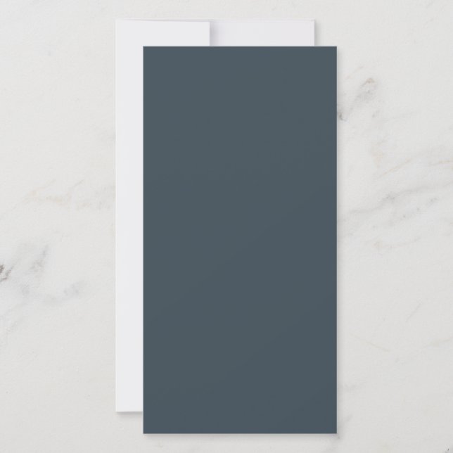 Create Your Own dark gray azure Flat Holiday Card (Front)