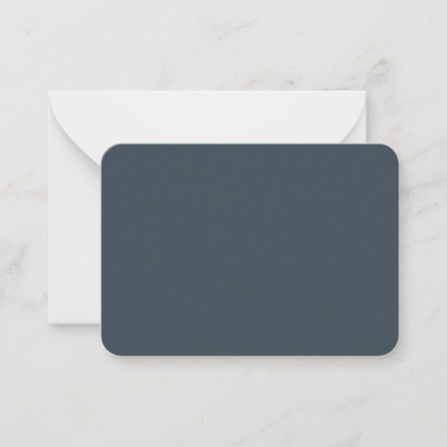 Create Your Own dark gray azure Flat Note Card (Front)