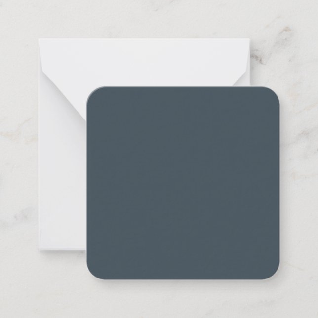 Create Your Own dark gray azure Flat Note Card (Front)