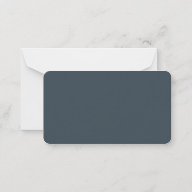 Create Your Own dark gray azure Flat Note Card (Front)