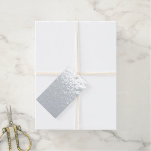 Create Your Own dark gray blue customizable Foil Gift Tags