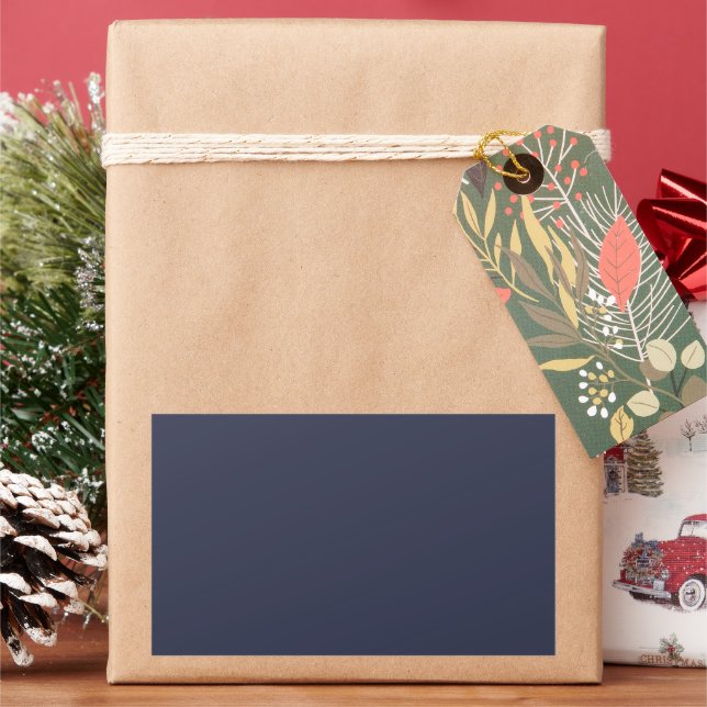 Create Your Own dark gray blue customizable Rectangular Sticker (Holiday)