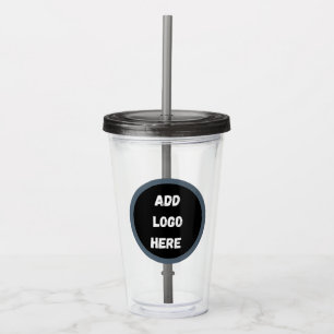 Create Your Own dark gray blue personalized Acrylic Tumbler