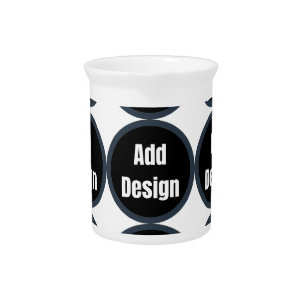 Create Your Own dark gray blue personalized Beverage Pitcher