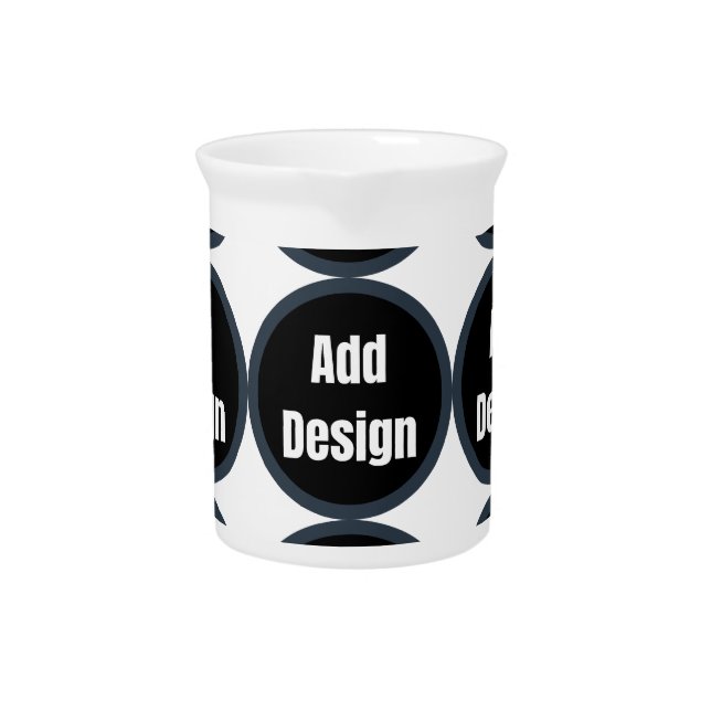 Create Your Own dark gray blue personalized Beverage Pitcher (Front)