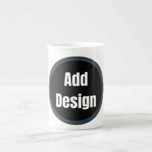 Create Your Own dark gray blue personalized Bone China Mug