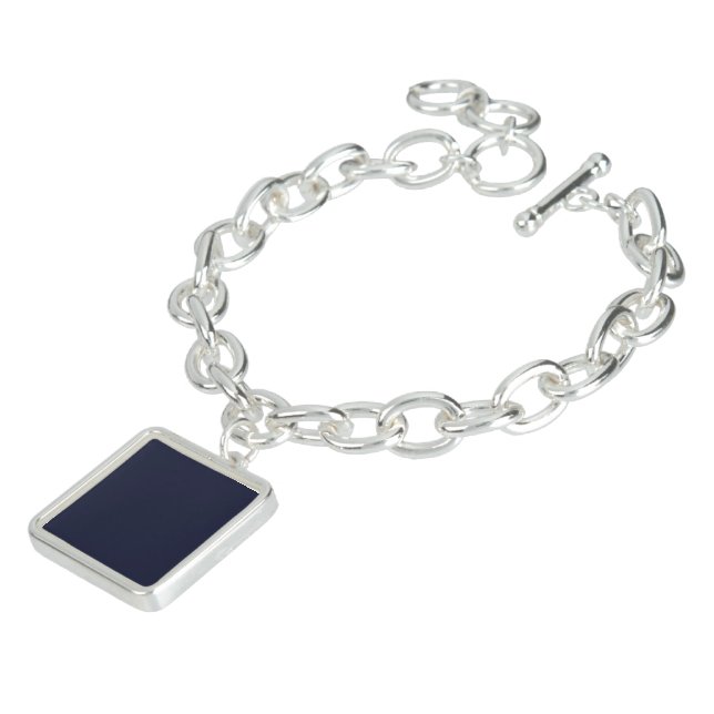 Create Your Own dark gray blue personalized Bracelet (Side)