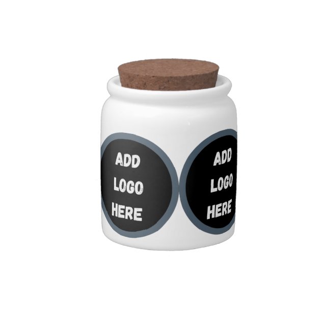 Create Your Own dark gray blue personalized Candy Jar (Right)