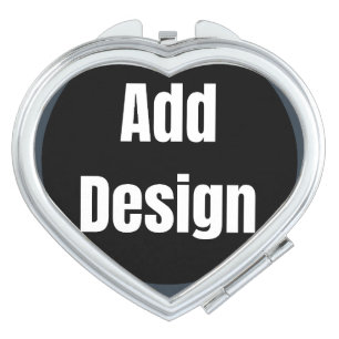Create Your Own dark gray blue personalized Compact Mirror