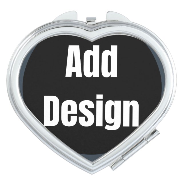 Create Your Own dark gray blue personalized Compact Mirror (Front)