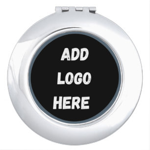 Create Your Own dark gray blue personalized Compact Mirror