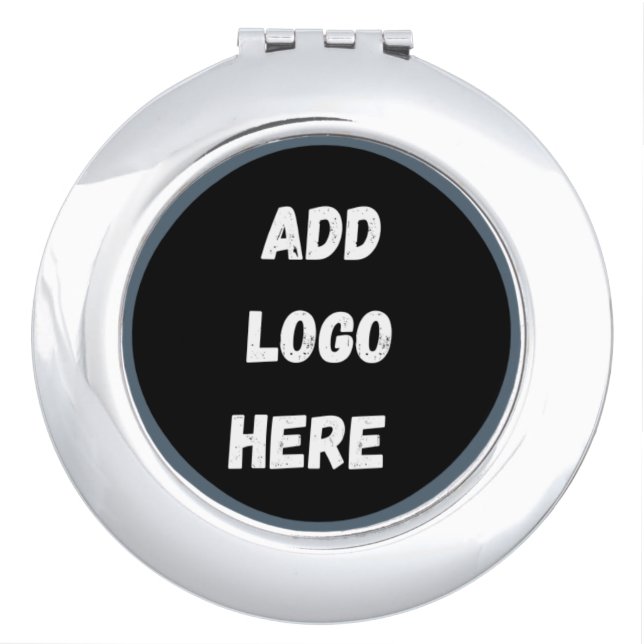 Create Your Own dark gray blue personalized Compact Mirror (Front)