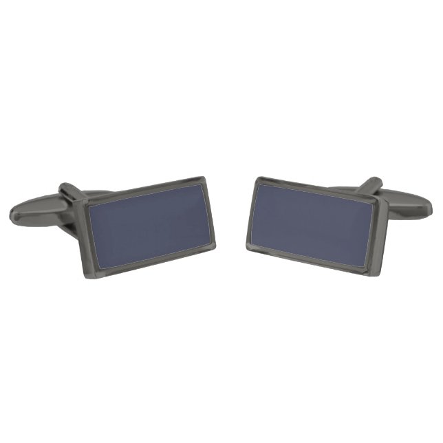 Create Your Own dark gray blue personalized Cufflinks (Angled)