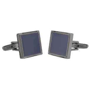 Create Your Own dark gray blue personalized Cufflinks