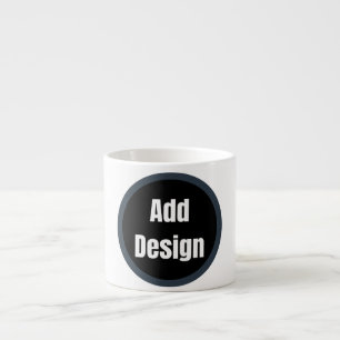 Create Your Own dark gray blue personalized Espresso Cup