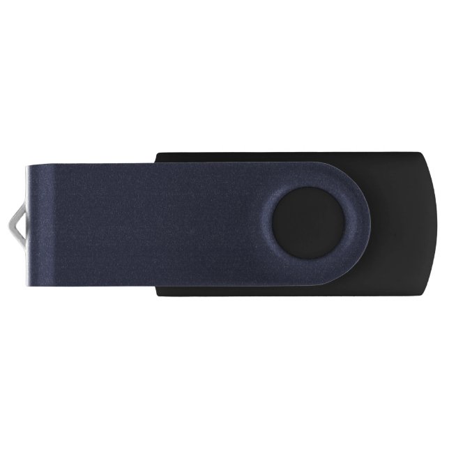  Create Your Own dark gray blue personalized Flash Drive (Back)