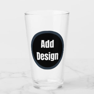Create Your Own dark gray blue personalized Glass