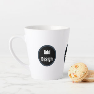 Create Your Own dark gray blue personalized Latte Mug