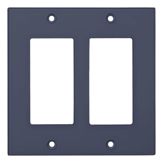 Create Your Own dark gray blue personalized Light Switch Cover (Front)