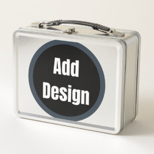 Create Your Own dark gray blue personalized Metal Lunch Box