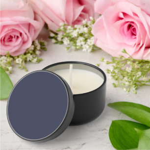 Create Your Own dark gray blue personalized Mini Candle Favors
