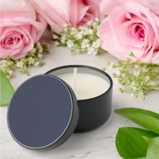 Create Your Own dark gray blue personalized Mini Candle Favors