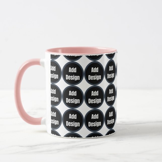 Create Your Own dark gray blue personalized Mug (Left)