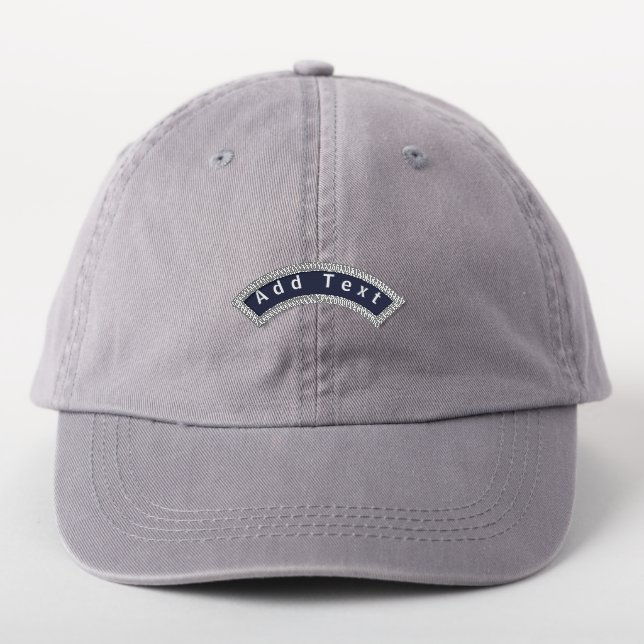  Create Your Own dark gray blue personalized Patch (On Headwear)