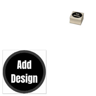 Create Your Own dark gray blue personalized Rubber Stamp