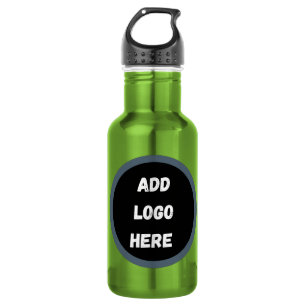 Create Your Own dark gray blue personalized Stainless Steel Water Bottle