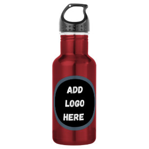 Create Your Own dark gray blue personalized Stainless Steel Water Bottle