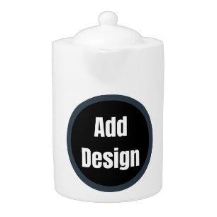 Create Your Own dark gray blue personalized Teapot