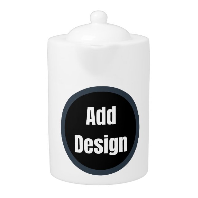 Create Your Own dark gray blue personalized Teapot (Front)