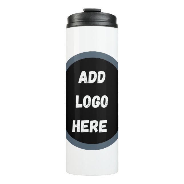 Create Your Own dark gray blue personalized Thermal Tumbler (Front)