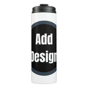 Create Your Own dark gray blue personalized Thermal Tumbler