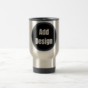 Create Your Own dark gray blue personalized Travel Mug