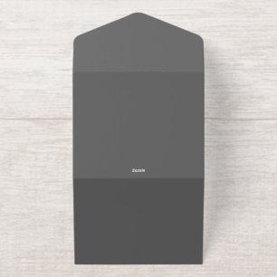 Create Your Own dark gray Custom Design All In One Invitation