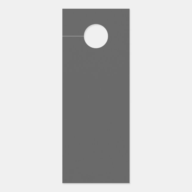 Create Your Own dark gray Custom Design Door Hanger (Front)
