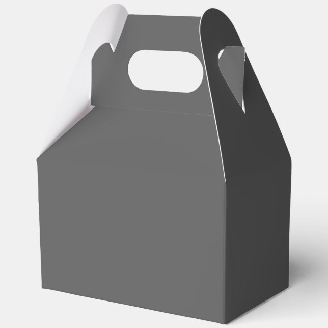 Create Your Own dark gray Custom Design Favor Boxes (Back)