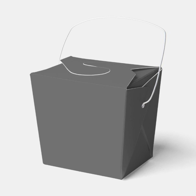 Create Your Own dark gray Custom Design Favor Boxes (Front Side)